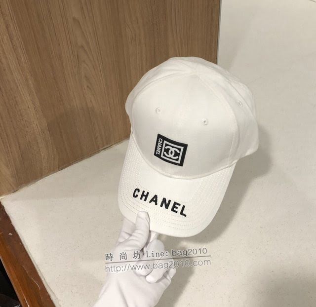 Chanel男女同款帽子 香奈兒經典黑白鴨舌帽棒球帽  mm1583